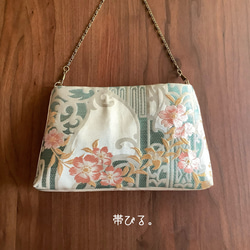 ＊Handbag ✳︎ハンドバッグ✳︎桜✳︎オリエンタル✳︎アンティーク✳︎袋帯リメイク✳︎ 6枚目の画像