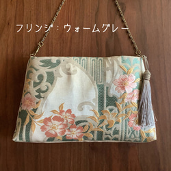 ＊Handbag ✳︎ハンドバッグ✳︎桜✳︎オリエンタル✳︎アンティーク✳︎袋帯リメイク✳︎ 1枚目の画像