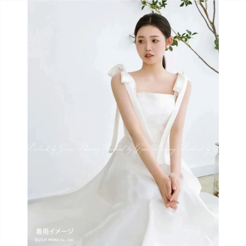 ウェディングドレス シンプル Aライン ホワイト 結婚式 前撮り