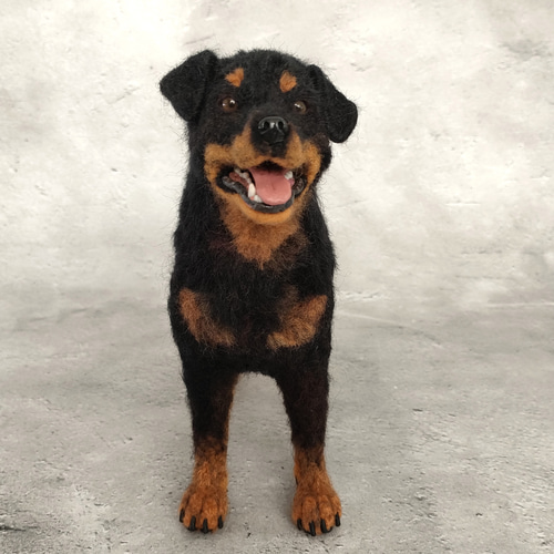 オーダー品　羊毛フェルト犬 愛犬さんオーダーメイド 羊毛フェルト犬S 羊毛フェルト Miema711 通販
