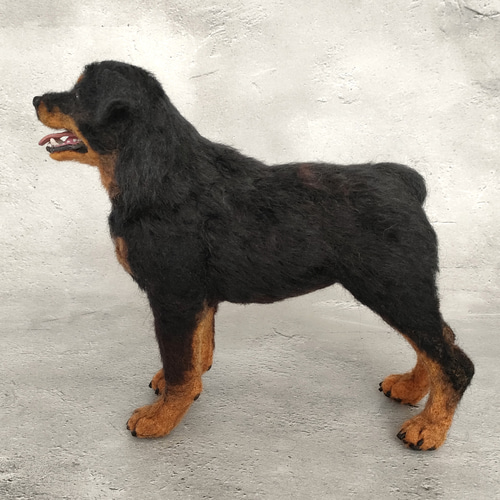 ロットワイラーさん【24031】 羊毛フェルト 羊毛わんこ 福や工房 通販  