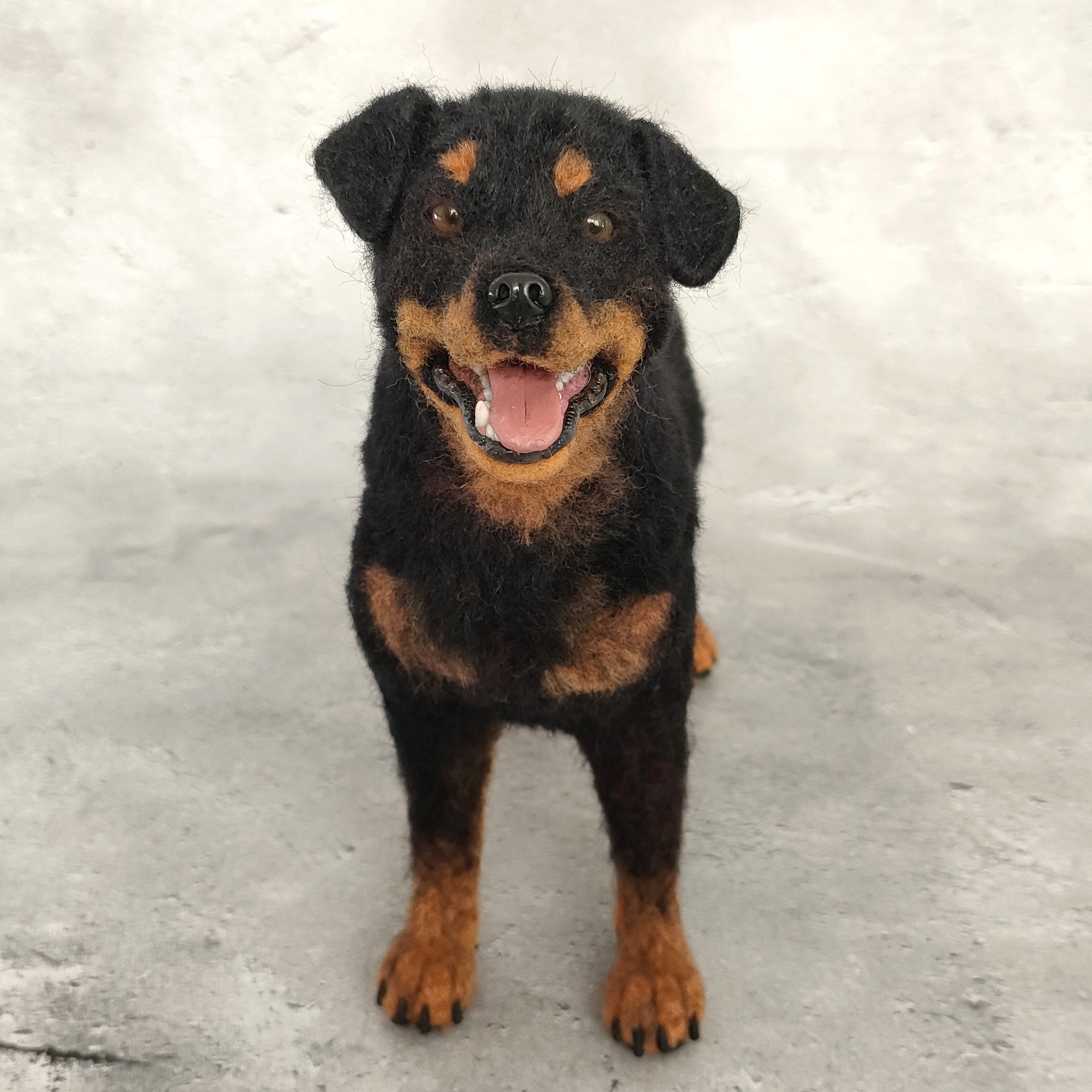 ロットワイラー 等身大 置物 オブジェ 犬 オーナメント 222-971 JxK