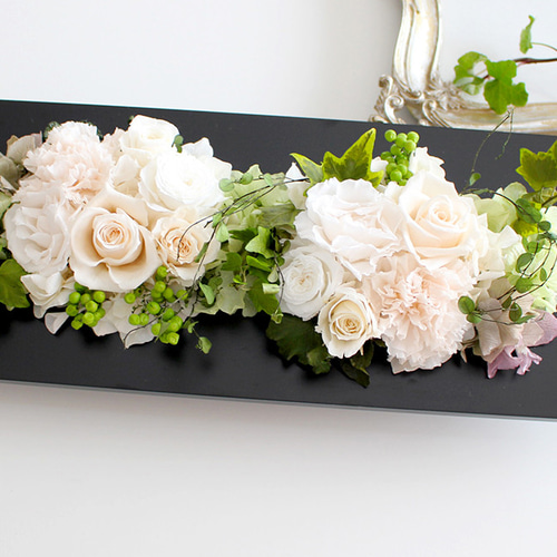 OUT karen☆様♡ 黒板プレート 時計 プリザーブドフラワー アレンジ