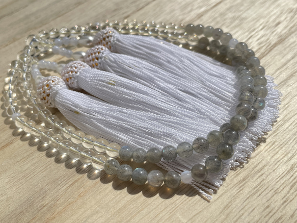 全宗派共通✳︎本式108珠念珠✳︎ラブラドライト✳︎数珠 2枚目の画像