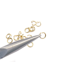 ess95 [約30個] 線徑約0.6毫米，外徑約5.0毫米，內徑約3.6毫米，跳環，18KGP，醫用不鏽鋼 第3張的照片