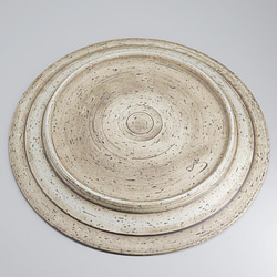 砥部焼 おしゃれ 「錆墨（さびもく） リム皿」 お皿 中皿 丸皿 陶器 手作り 窯元 陶房kibi kibi-001 5枚目の画像