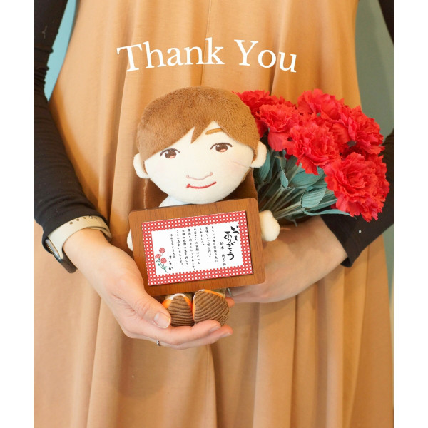 【母の日セット2024】お母さんの顔に似たぬいぐるみ「じぶんぐるみ」と感謝状セット