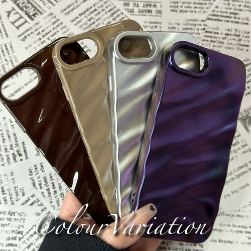 在庫即購入可】 経ち iphone7ケース black purple