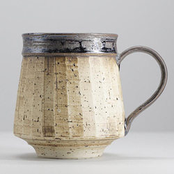 砥部焼 おしゃれ「錆墨（さびもく）縦マグ」マグカップ コーヒーカップ 陶器 手作り 窯元 陶房kibi kibi-103 4枚目の画像