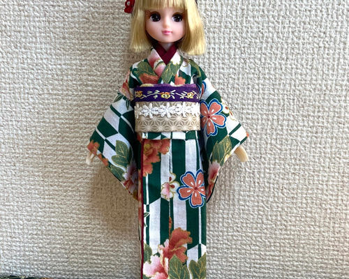 二代目リカちゃんと正絹のお着物セット 二代目リカちゃんと正絹のお着物セットの通販 by のあさん