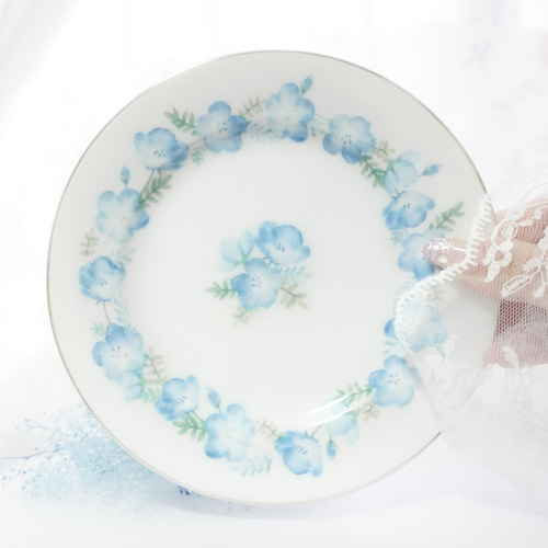 ネモフィラのリースプレート 中皿 ❤︎Blanche Neige❤︎ 通販