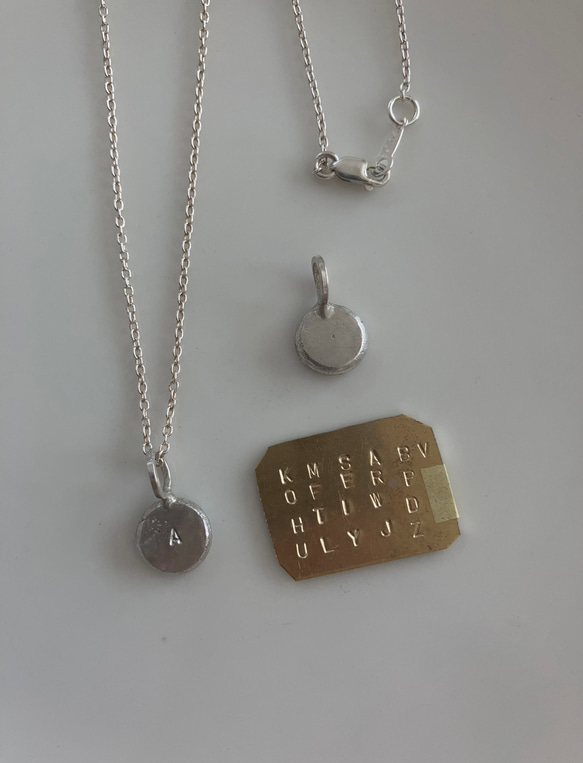 silver950』イニシャルネックレス 