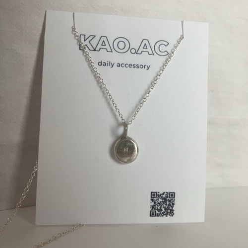 silver950』イニシャルネックレス 