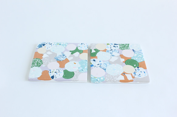 ジェスモナイトのコースター（2枚セット・スクエア） その他インテリア