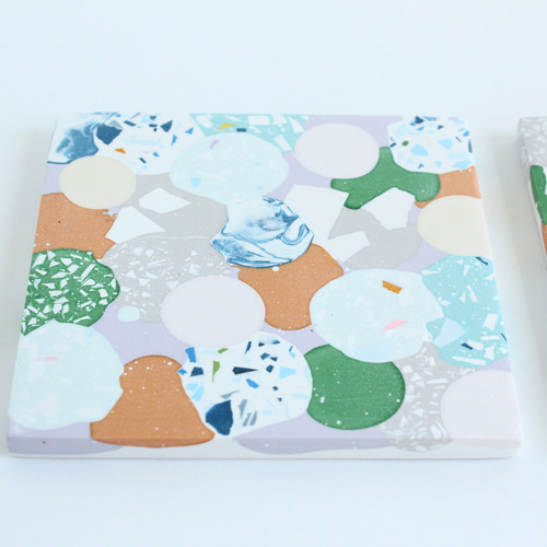 ジェスモナイトのコースター（2枚セット・スクエア） その他インテリア