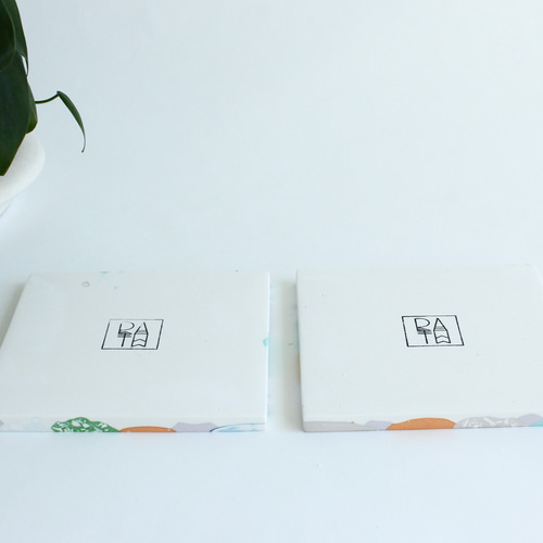 ジェスモナイトのコースター（2枚セット・スクエア） その他インテリア