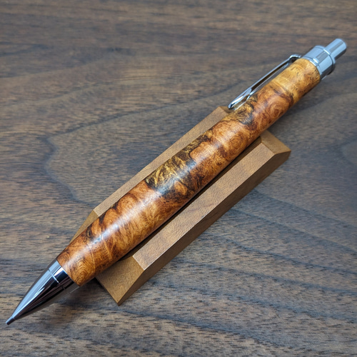 新作】花梨瘤杢 紅白 シャープペンシル No.484 ペン・筆記用具 工房