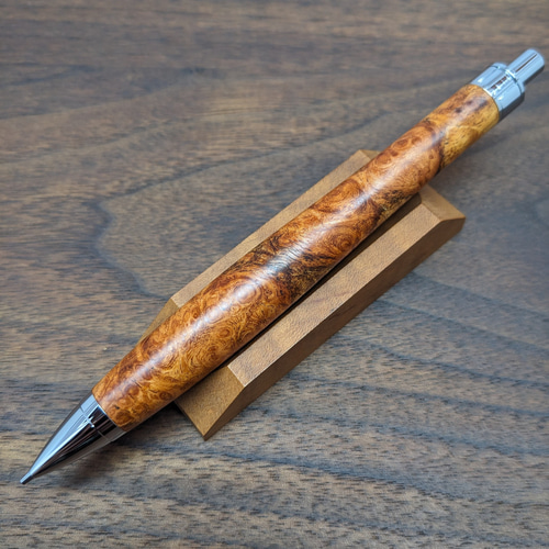新作】花梨瘤杢 紅白 シャープペンシル No.484 ペン・筆記用具 工房