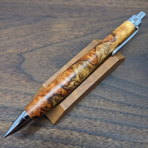新作】花梨瘤杢 紅白 シャープペンシル No.484 ペン・筆記用具 工房