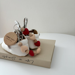 【新作】Heart shoes clip シューズクリップ 名入れ ベビーカーグッズ 出産祝い 1歳プレゼント 6枚目の画像