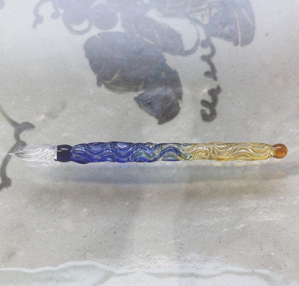 ガラスペン「霜降」　ガラス製スポイト付属（約1ｍｌ） 1枚目の画像