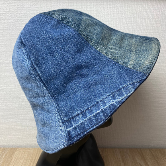 【リメイク】denimチューリップハット 2枚目の画像