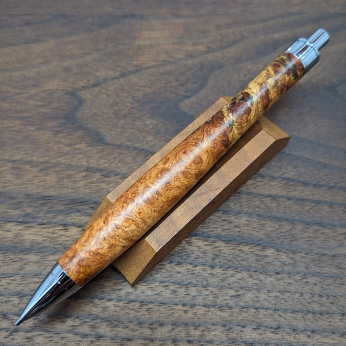 新作】花梨瘤杢 紅白 シャープペンシル No.485 ペン・筆記用具