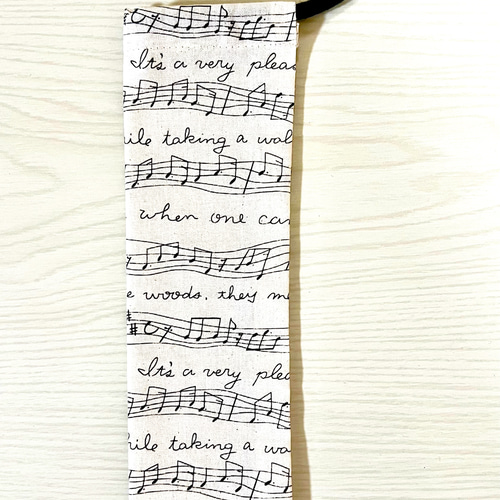 箸袋歯ブラシ入れカトラリーケース音符リボン