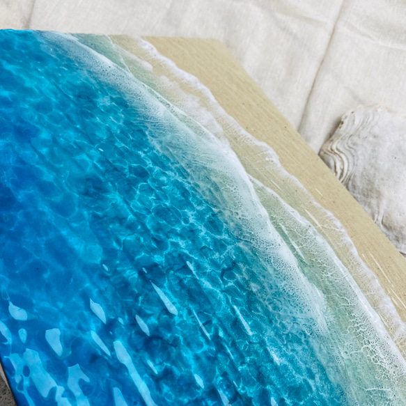 ★超立体　沖縄の海 レジンアートボード　美ら海　オーシャンアート　　N226 5枚目の画像