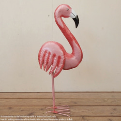 アイアンフラミンゴ Sサイズ フラミンゴ 置物 動物 鳥 オブジェ フラミンゴ置物 ピンク インテリア ウェルカム人形 6枚目の画像