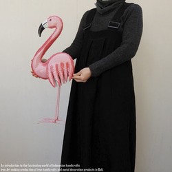 アイアンフラミンゴ Sサイズ フラミンゴ 置物 動物 鳥 オブジェ フラミンゴ置物 ピンク インテリア ウェルカム人形 15枚目の画像