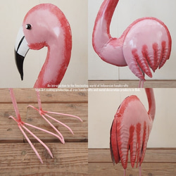 アイアンフラミンゴ Sサイズ フラミンゴ 置物 動物 鳥 オブジェ フラミンゴ置物 ピンク インテリア ウェルカム人形 10枚目の画像
