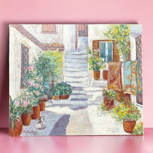 油絵 花の屋敷【A3】 絵画 HR 通販 11987262|Creema(クリーマ) 油絵 花の屋敷【A3】 絵画 HR 通販 11987262|Creema(クリーマ)