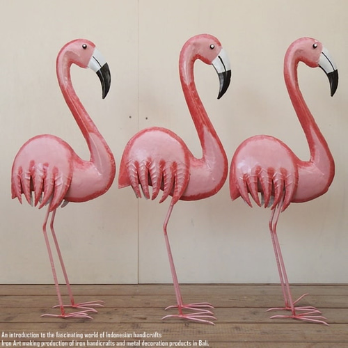 アイアンフラミンゴ Mサイズ フラミンゴ 置物 動物 鳥 オブジェ
