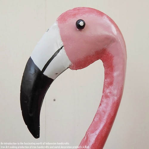 アイアンフラミンゴ Mサイズ フラミンゴ 置物 動物 鳥 オブジェ