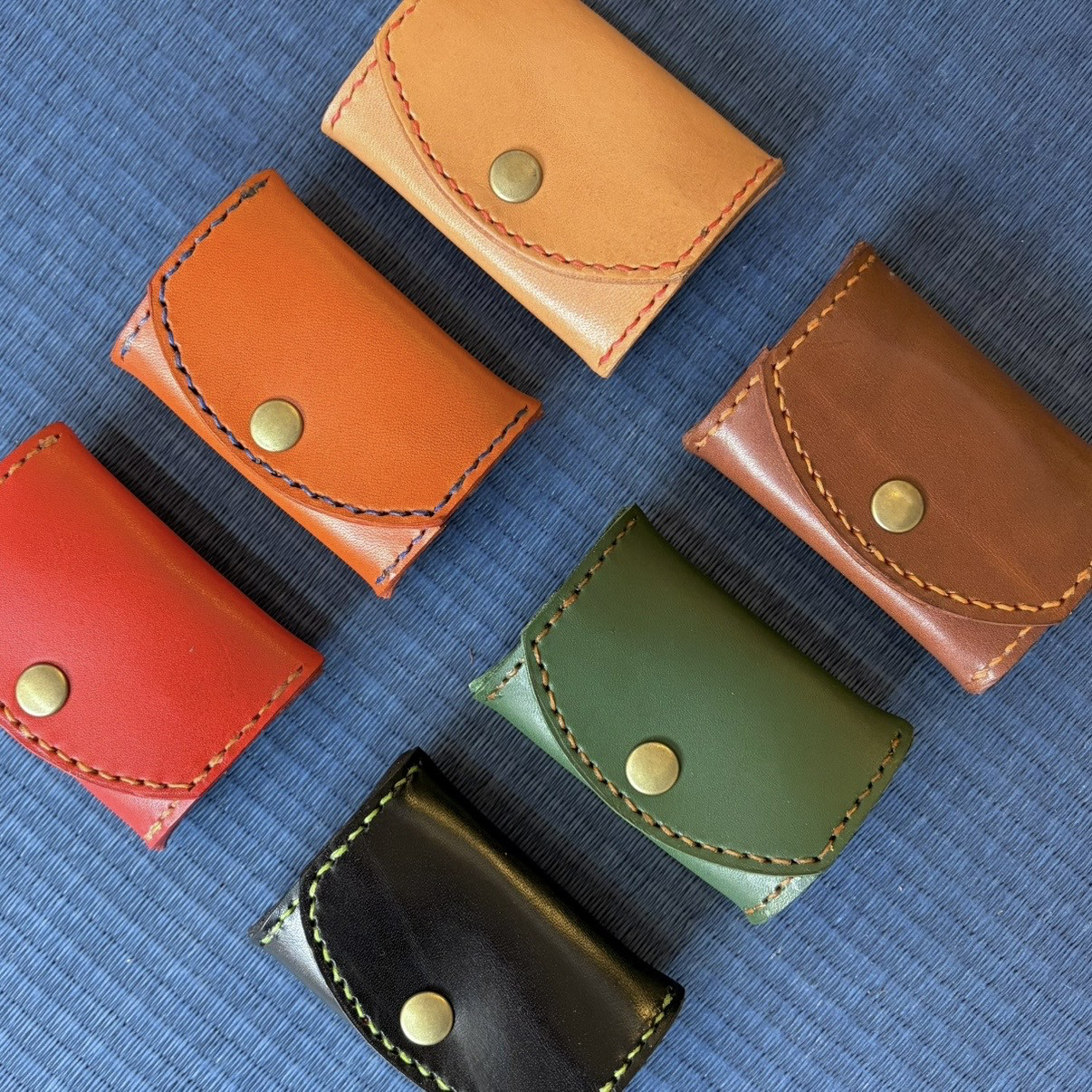 【全７色】四角コインケース　ボックス型　栃木レザー