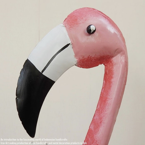 アイアンフラミンゴ Lサイズ フラミンゴ 置物 動物 鳥 オブジェ フラミンゴ置物 ピンク インテリア ウェルカム人形 9枚目の画像