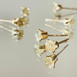 k14gf 〜ハニーゴールド〜 ゴールデンルチルクォーツのスタッドピアス 7枚目の画像