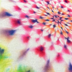 タイダイ染め　ロングワンピース　Hippies Dye最新作 優しいミントブルーに華やかな桜色の大曼荼羅 HD21-37 11枚目の画像