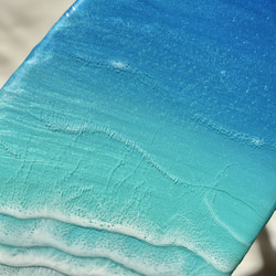 海のある暮らし　組み立て式サーフボード型ミニテーブル　海レジン　レジンアート　海雑貨 7枚目の画像