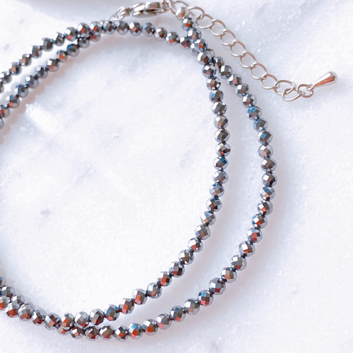 テラヘルツ ネックレス 3mm玉 40〜45cm 健康 肩凝り ネックレス