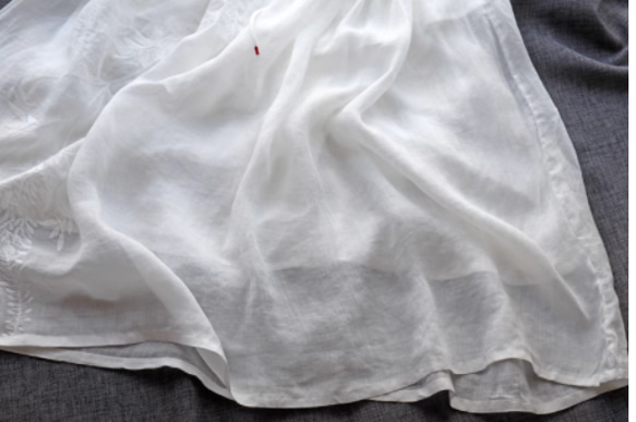 100％ラミー麻プリーツスカート 　4色 13枚目の画像