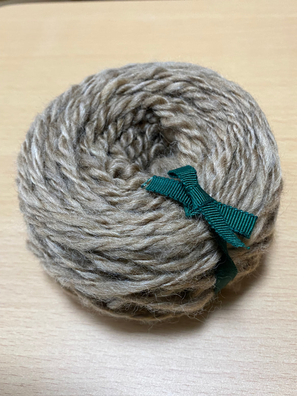 手紡ぎ糸 ニュージーランドハーフブレッド 1枚目の画像