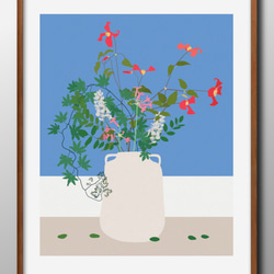 8476□アートポスター 絵画 A3サイズ『フラワーマーケット 花