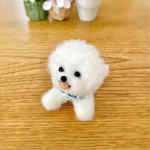 羊毛フェルト ビションフリーゼ 羊毛フェルト ♡ron♡ 通販 17427539