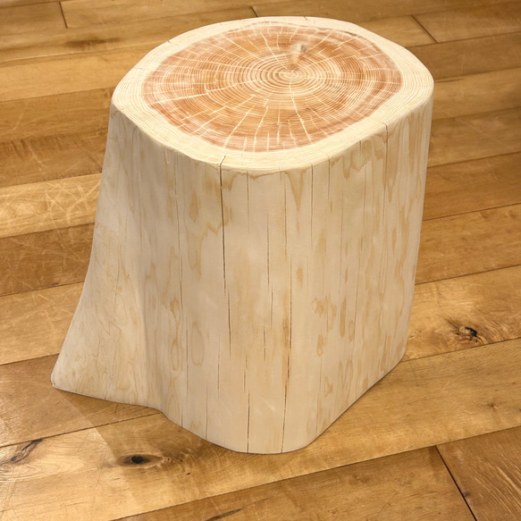 Hinoki  Wood  Stool  No.615 2枚目の画像