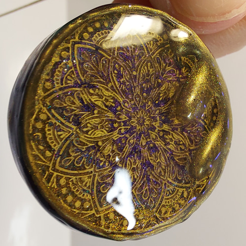 とろけるシーリングスタンプ風 ペンダントトップ リバーシブル レジン