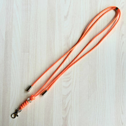両手フリー推し活ストラップ・オレンジ色｜ネックストラップ｜スマホ