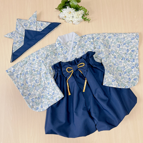 m様専用】ベビー袴 ハンドメイド チューリップ×生成り - メルカリ