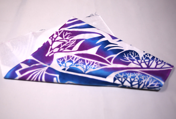 日本手拭い「Mt槍」（紫）　注染本染め　北アルプス　槍ケ岳　登山　アウトドア 6枚目の画像